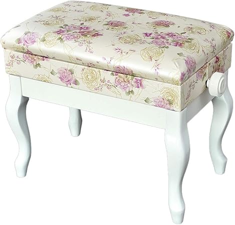 Banc De Piano Imprime Bibliotheque Piano Tabouret En Bois Massif Enfants Chaise Piano Ascenseur Simple Double Banc Piano Avec Rangement Couleur White A Taille 66x35x56cm Amazon Fr Cuisine Maison