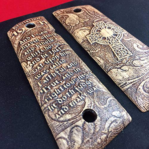 1911 Grips - Revelation 19:11, Full-Size designer wooden pistol grips