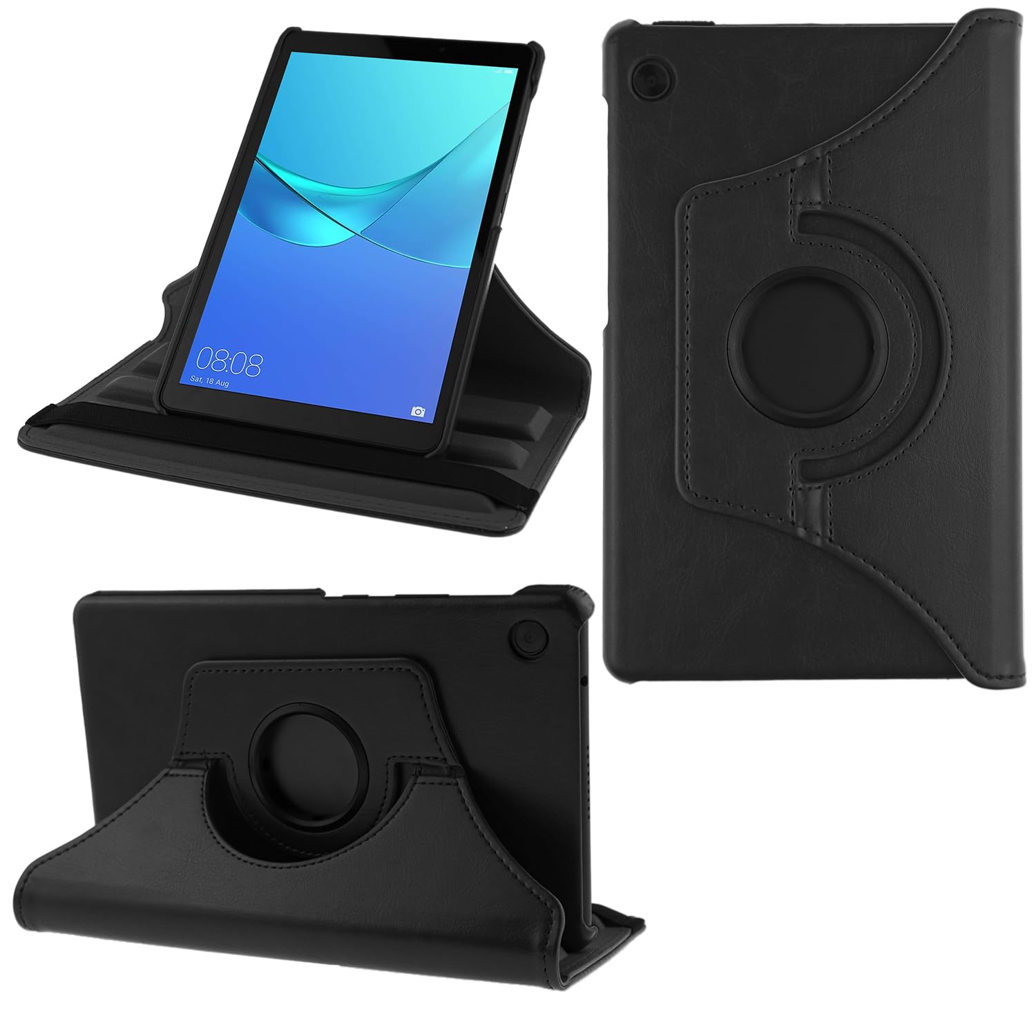 COOVY® 2.0 Cover for Huawei Matepad T10 / T10S (10.1") ROTATING 360° DEGREE SMART CASE STAND HOUSING PROTECTION | black