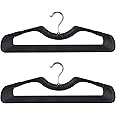 Higher Hangers Premium Black Plastic Hangers, Slimline Space Saving Hangers for Clothes, Closet Organizer for College Dorms, RVs & More, Creates Closet Space, Reduces Wrinkles & Clutter, 120-Pack