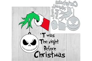 BeetirryHu Matrices de découpe en métal pour le réveillon de Noël, la veille de Noël, pour la fabrication de cartes, le scrap