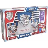 2026 Topps Series 2 Baseball Super Trading Card Box (1 Exclusive Oversized Card + 5 Card Silver Foilbord Pack &amp; 1 Bitty Pop Per Box)