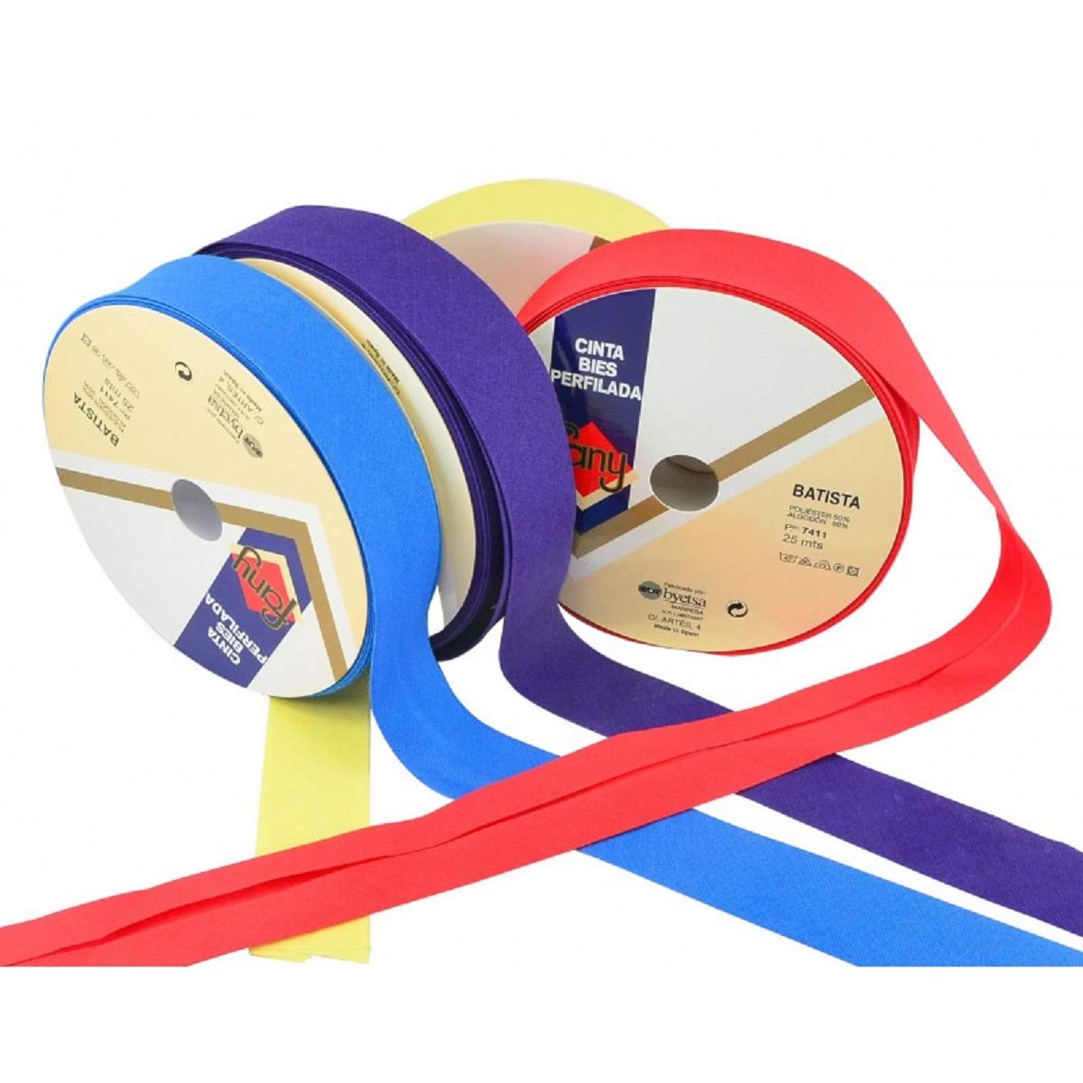 BYETSA 7411 - Polyester and Cotton Bias Binding - 120 Colours - 25 m Roll 467
