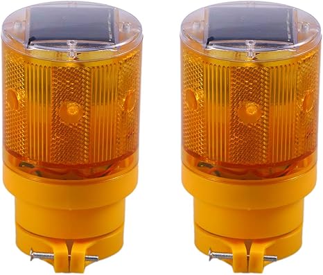 Uonlytech Solar Ampel Blinkende Drahtlose Barrikade Sicherheit Leuchtfeuer Lampe 2 Stuck Orange Amazon De Beleuchtung