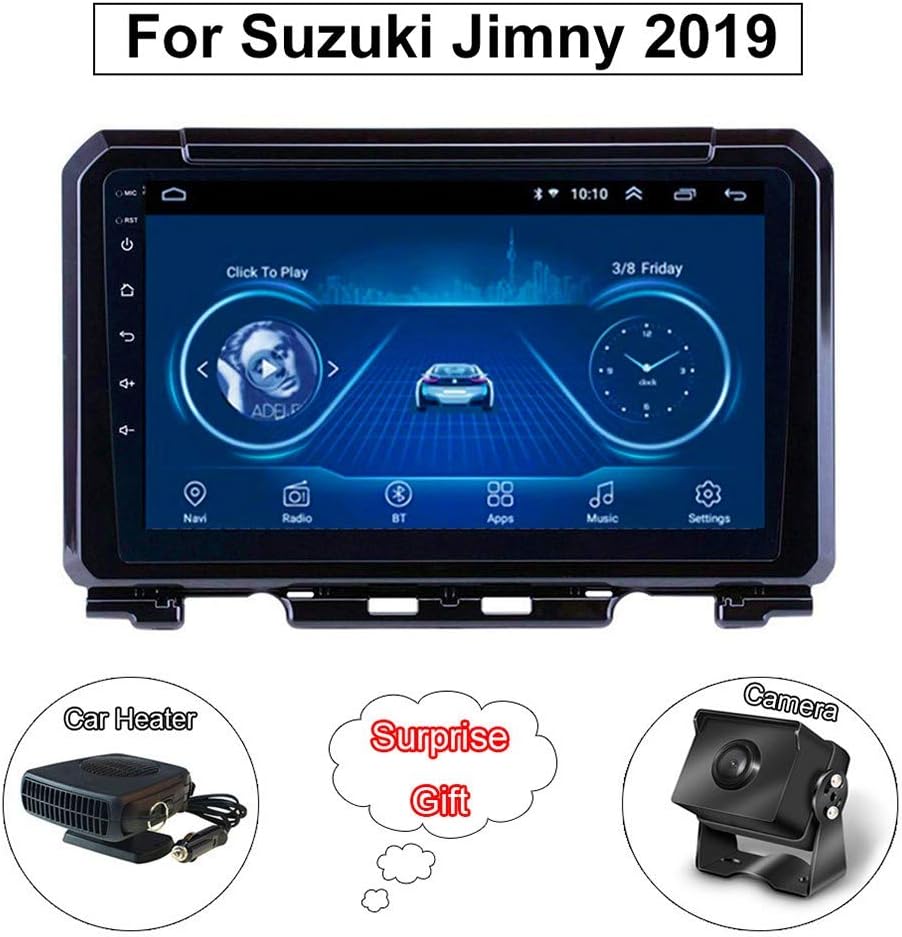 XMZWD 9 Inch GPS Navigation Android 8.1 Car Stereo Multimedia Player, For Suzuki Jimny 2019 Support USB/Wifi/Bluetooth/Mirror Link/Steering Wheel Control (Contain Camera/Car Heater)