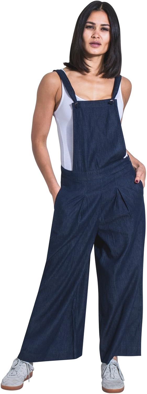 denim culotte dungarees