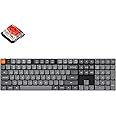 Keychron K5 Max Ultra-Slim Wireless Custom Mechanical Keyboard, QMK/VIA Programmable 3-Mode Bluetooth/2.4 GHz/Wired with RGB Backlight, Low Profile Gateron Red Switch, PBT Keycaps for Mac Win Linux