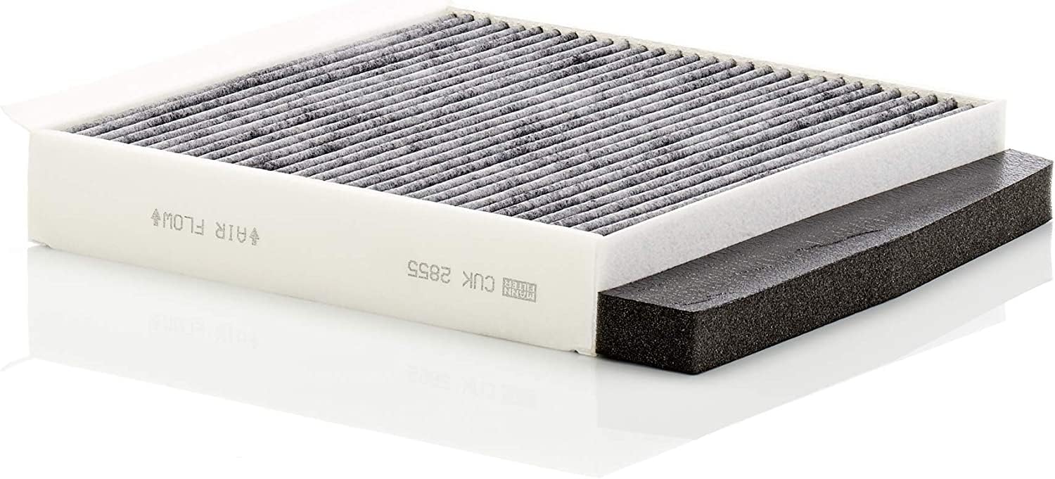 MANN-FILTER CUK 2855 Cabin Air Filter - Pollen Filter with Activated Carbon - for Cars + Transporters