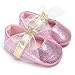 Royirene Newborn Baby Girls Bling PU Leather Soft Sole Anti-Slip Infant Prewalker Toddler Sneaker Shoes