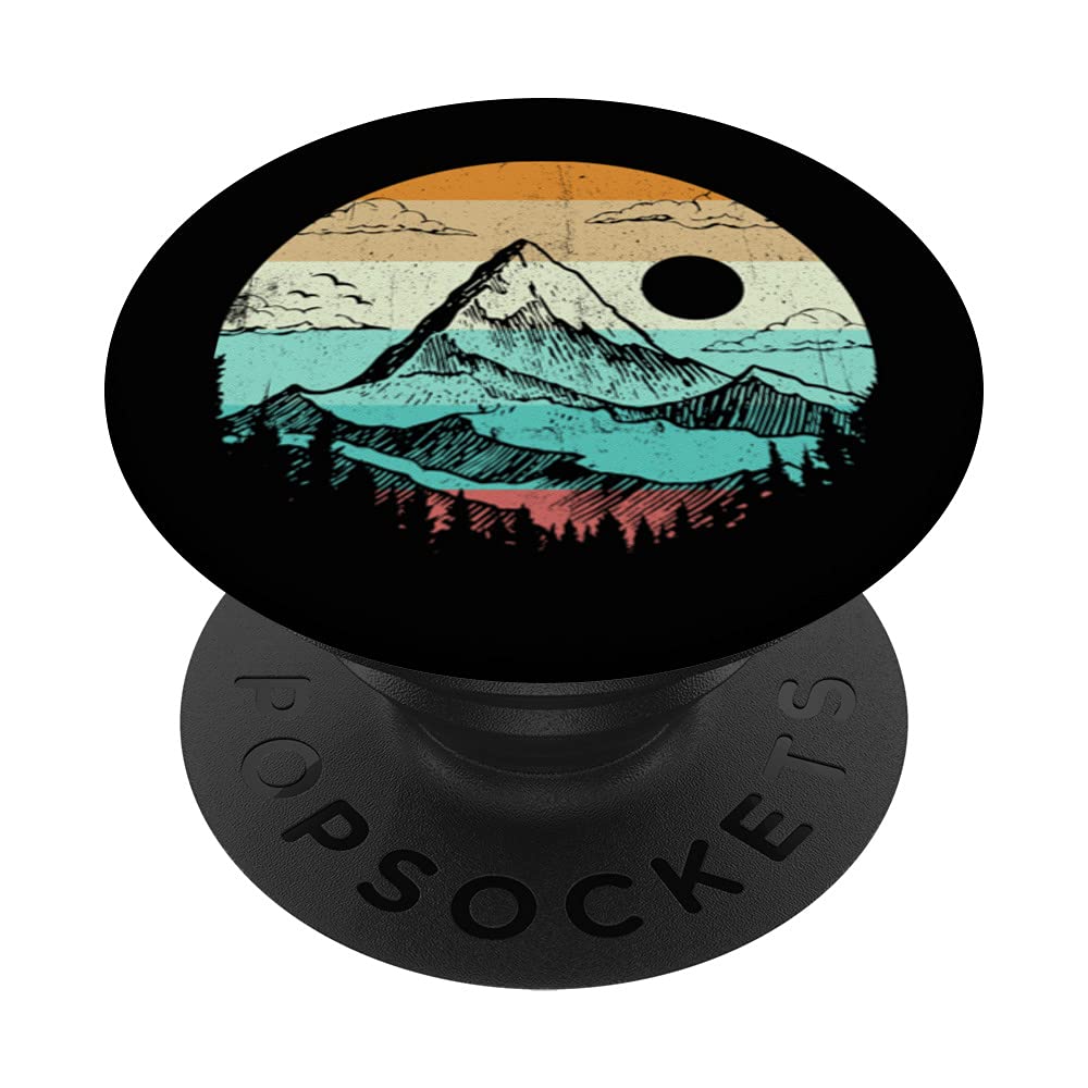 Vintage Retro Mountain State National Park 70s Nature Hiking PopSockets Swappable PopGrip