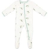 Bamboo Little Soft Baby Footie Pajamas, Baby Clothes, Newborn Sleepers, 95% Viscose and 5% Spandex, 0-24 Months