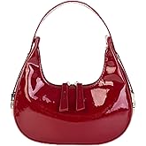 shoowyees Women's Crescent Shoulder Bags - Small Red Purse Y2k Top Handle Hobo Shoulder Underarm Handbags Clutch bag