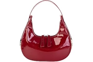 shoowyees Women's Crescent Shoulder Bags - Small Red Purse Y2k Top Handle Hobo Shoulder Underarm Handbags Clutch bag