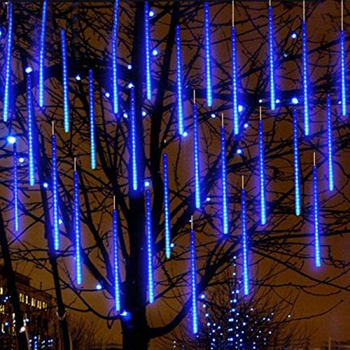 SQUOTI 50cm 10 Tube 540 LEDs Meteor Shower Rain Waterproof String Lights for Christmas, Wedding, Party, Indoor, Outdoor and Bedroom Lighting Decorative (Blue)
