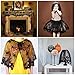OurWarm 18 x 60 Inch Halloween Black Lace Lamp Shade Cover with Ribbon, 3 in 1 Black Spider Lamp Shade Covers for Halloween Decorations