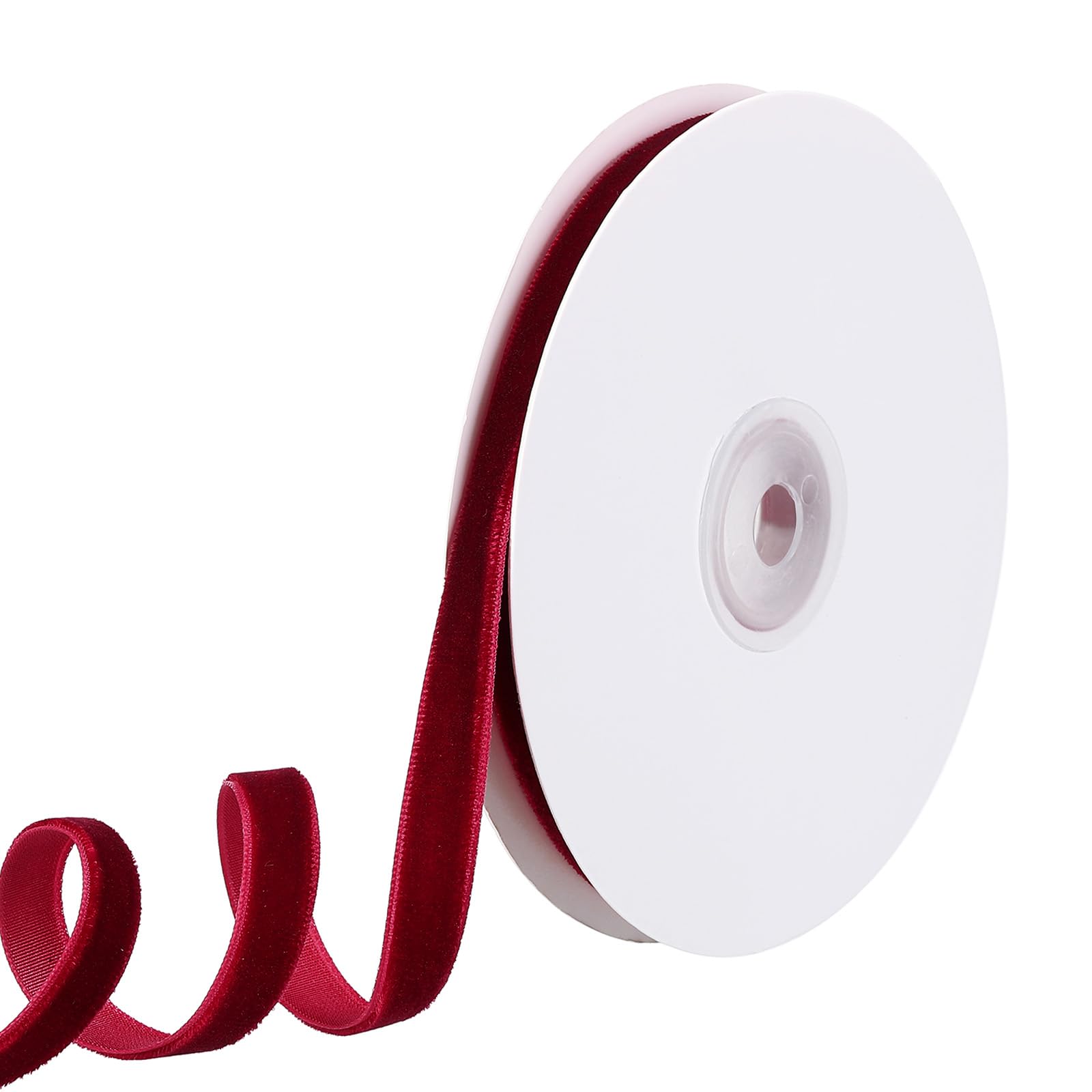 PATIKIL Velvet Ribbon 3/8 Inch 10 Yard, 1 Roll Polyester Single Face Spool for Gift Wrapping Wedding Flower Bouquet Bow Handmade Craft Decorations, Burgundy