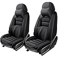 AFUNTIO 2 Seat Covers for Toyota FJ Cruiser 2007-2014,Premium Nappa Leather Car Seat Covers Car Seat Cushions,Waterproof Soft Seat Covers for Cars,Interior Accessories Airbag Compatible（Luxury-Black）