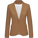 LookbookStore Womens Notched Lapel Pockets Button Work Office Blazer Jacket Suit