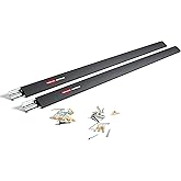 Rubbermaid FastTrack Wall Mounted Storage and Organization System Rail Horizontal 48" 2-Pack Holds up to 1750 pounds Each Rail for Home/Garage Storage and Organization