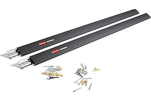 Rubbermaid FastTrack Wall Mounted Storage and Organization System Rail for Home and Garage, Horizontal 48", 2-Pack, Holds up 