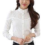 Womens Vintage Victorian Pleated Button Down Shirt
