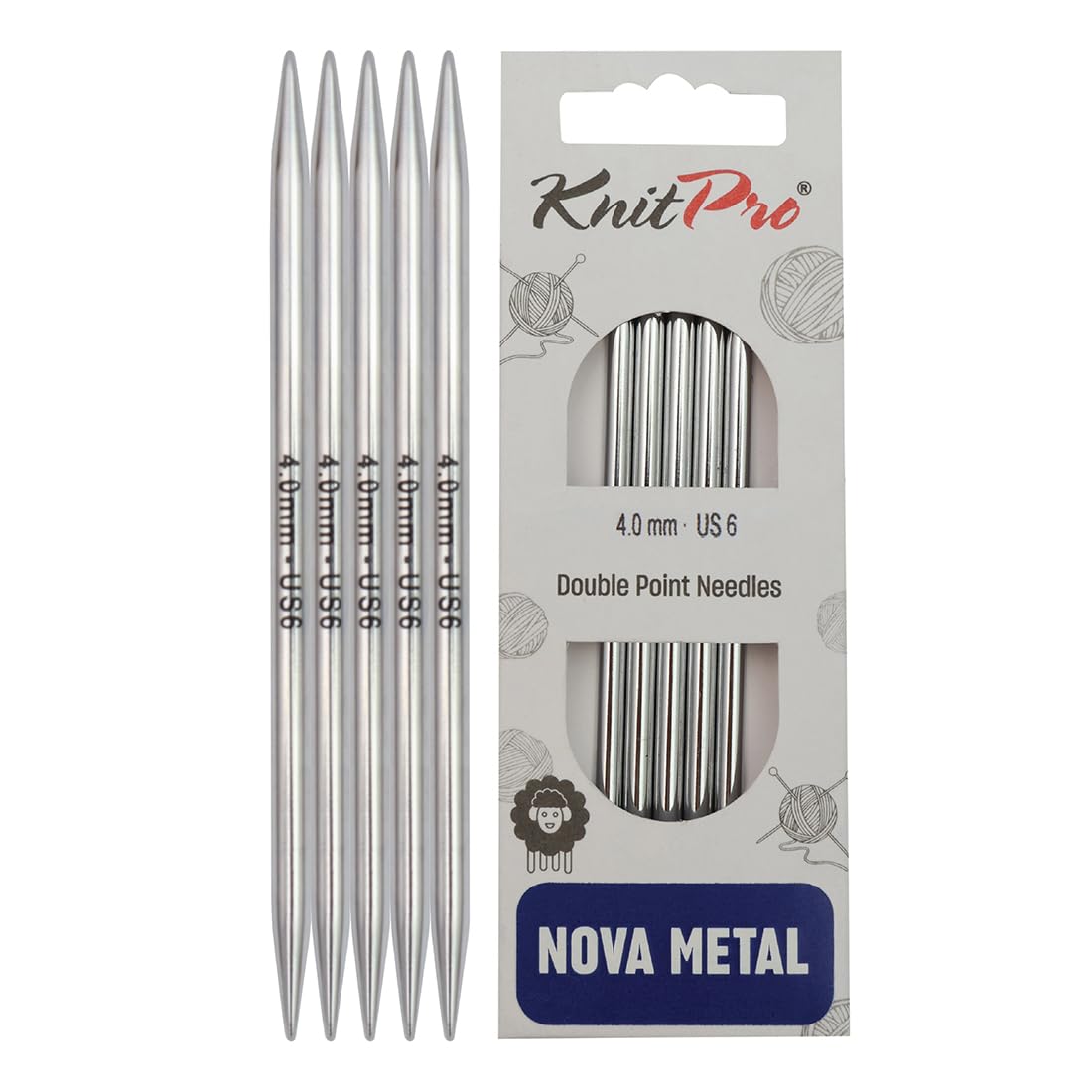 KnitPro Nova Double Pointed Needles 6" (15cm) | 4.00mm