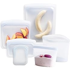 Image of Silicone Reusable Food Storage Bags