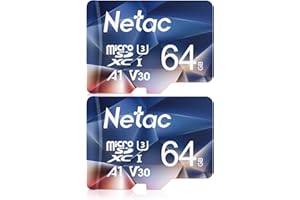 Netac 64GB 2 Pack Micro SD Card Speed up to 100MB/s for Action Cameras, Drones, Smartphones and Tablets, Memory Card SDXC UHS