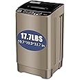 Krib Bling Full-Automatic Washing Machine with Drain Pump, 17.7 lbs Compact Washer, 10 Wash Program & 8 Water Level, Ideal for Apartment, Dorm, RV, GOLD