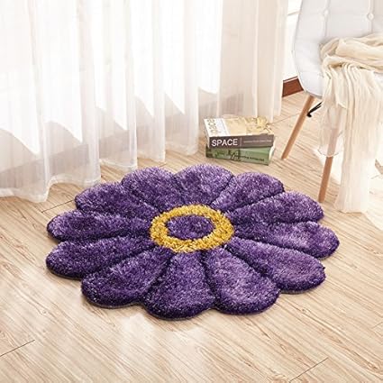 SRHandloom Round Colorful Sunflower Area Rug Mats Bedroom Living Room Round mats Computer Chair Mat