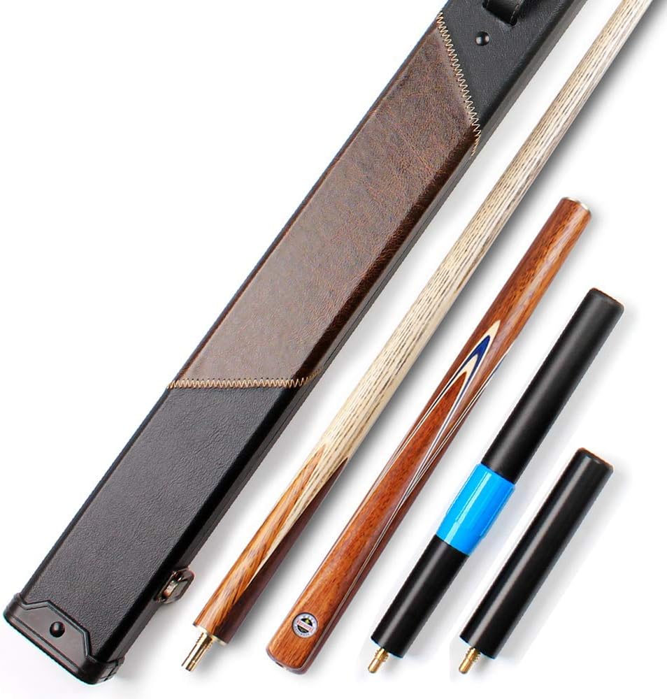 Weichster 3/4 Snooker Cue Handmade Ash Pool Cue Case Extension Set