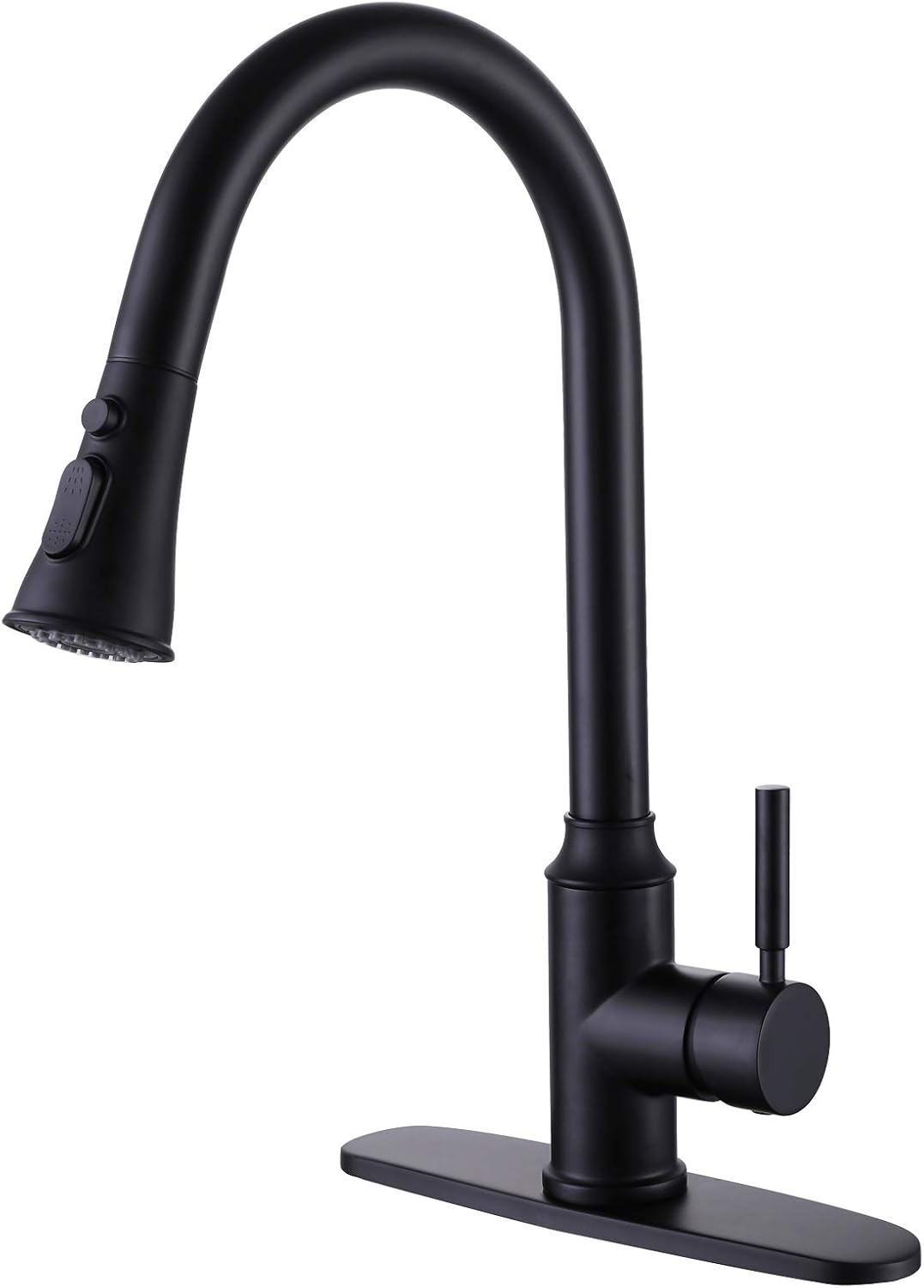 Ceavmlsr Matte Black Kitchen Faucets with Pull Down Sprayer, Single