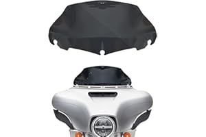 totiancong 9" Windshield Windscreen for 2014-2024 Harley Davidson Touring Street Glide Electra Glide/Ultra Limited/Tri Glide FLHT FLHX FLHXS FLHTK, Smoke