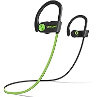 LETSCOM Bluetooth Headphones V5.0 IPX7 Waterproof, Wireless Sport Earphones, HiFi Bass Stereo Sweatproof Earbuds W/Mic…