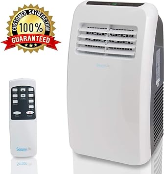 Serenelife 8 000 Btu Portable Air Conditioner 3 In 1 Floor Ac Unit With Built In Dehumidifier Fan Modes Remote Control Complete Window Mount