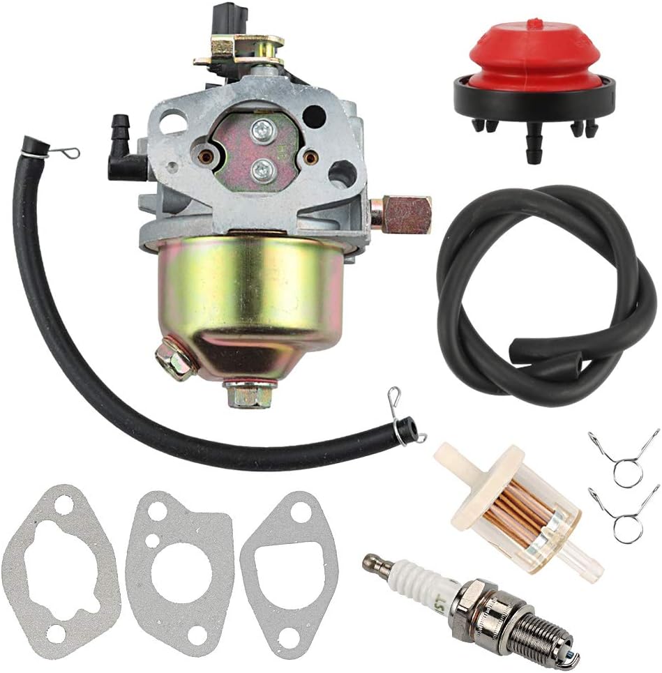Yermax 95110974A Snow Blower Carburetor + Fuel Filter Spark Plug for MTD Troy Bilt
