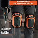 WrightFits Heavy Duty Gel Knee Pads Work Adjustable Straps Foam Construction view 6