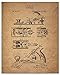 BigWig Prints Woodworking Patent Prints - Vintage Woodworking Posters, Rustic Wall Art, Wood Carving Room Decor, Patent Pictures for Craftsmen, Home or Workshop Decor - Unframed Set of 4 (8x10)
