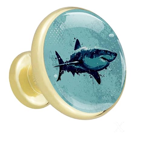 Schrankknöpfe in Haifischblau, Illustration, für Schränke, Küche
