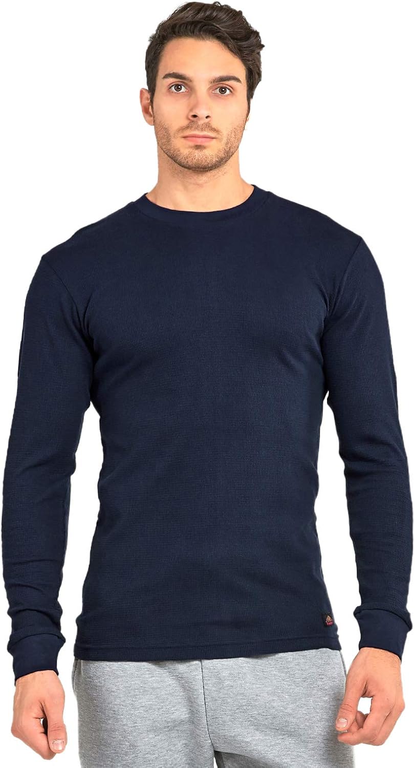 Mens Classic WaffleKnit Heavy Thermal Top Tops Outdoor Recreation
