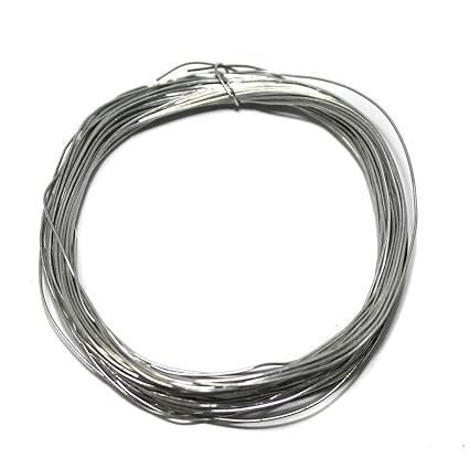 Beadsnfashion Silver Plated Brass Craft Wire for Jewellery Making, Beading Wire, Craft Work, Flower Making, Hobby Crafts and School Crafts Project 20 Mtrs, 28 Gauge Wire Thick (0.36 mm)