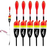 THKFISH Fishing Bobbers and Floats, Slip Bobbers for Fishing | Balsa Fishing Floats for Crappie Panfish Trout Bass Walleye Mixed Sizes, Available in 2 colors