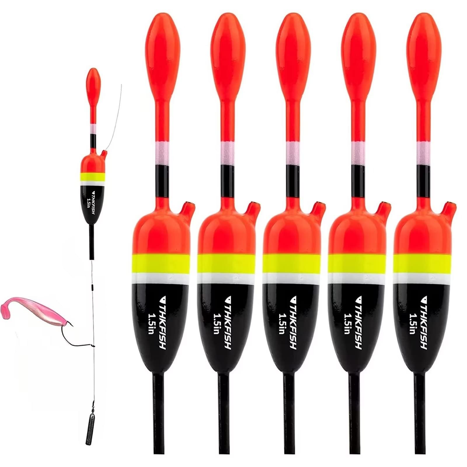 THKFISH Fishing Bobbers and Floats - Slip Bobbers for Crappie Fishing, Balsa Floats