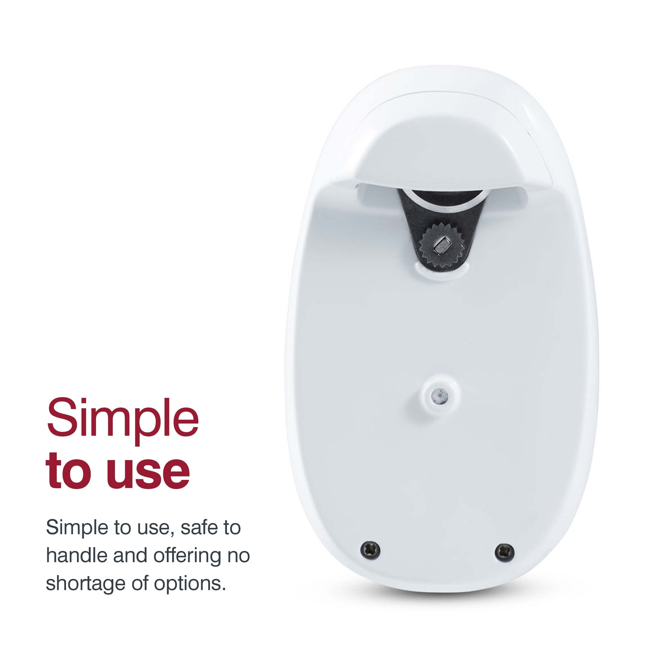 Zyliss EasiCan Electric Can Opener – One-Touch Automatic Tin Opener with Magnet for Safe Lid Removal – Compact, Hands-Free Design for All Can Sizes – Battery Operated, Easy to Use and Store