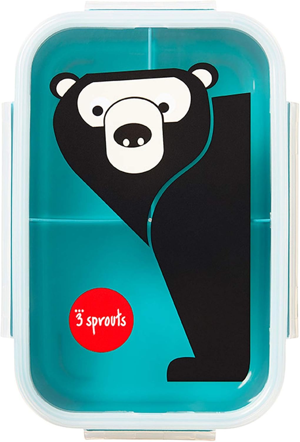 3 Sprouts Kids Bento Lunch Box with Compartments, Ideal for School Lunches with 3 Compartments, Snack Box for Kids