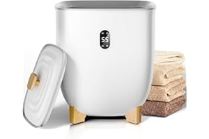 Electactic 25L Towel Warmer,Large Towel Warmers for Bathroom,Hot Towel Warmers Bucket with 2 Heating Modes,Auto Shut-Off,LCD Screen,Fits 2 Blankets,Bathrobes, White