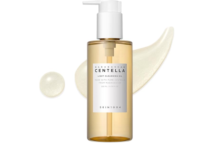 SKIN1004 Madagascar Centella Light Cleansing Oil 6.76 fl.oz, 200ml | Gentle Oil Cleanser for Face, Korean Facial Cleanser, Double Cleansing