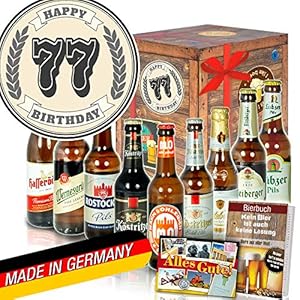 77. Geburtstagsgeschenk – Geschenkbox mit Bieren aus Ostdeutschland