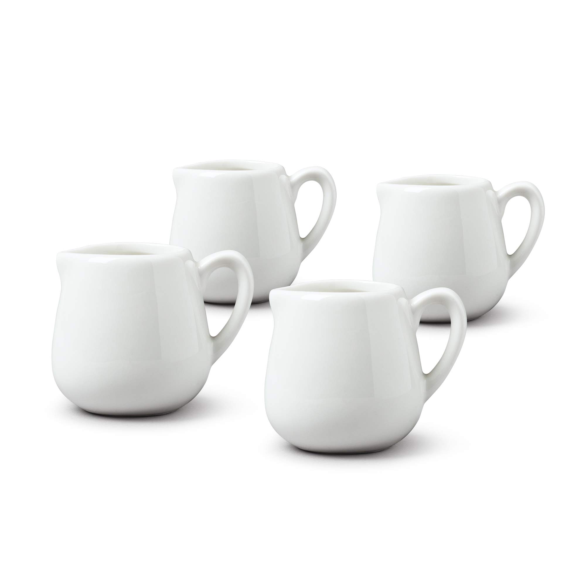 WM Bartleet & Sons 1750 Bellied Creamer Jug Set, White (Set of 4)