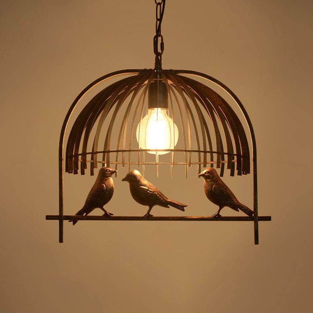 Antique Pendant Light, Corridor Decoration Ceiling Lamp Fixture Cafe Hanging Lamp Bar Counter Tea Room Bird Cage Pendant Light Bedroom,Rust
